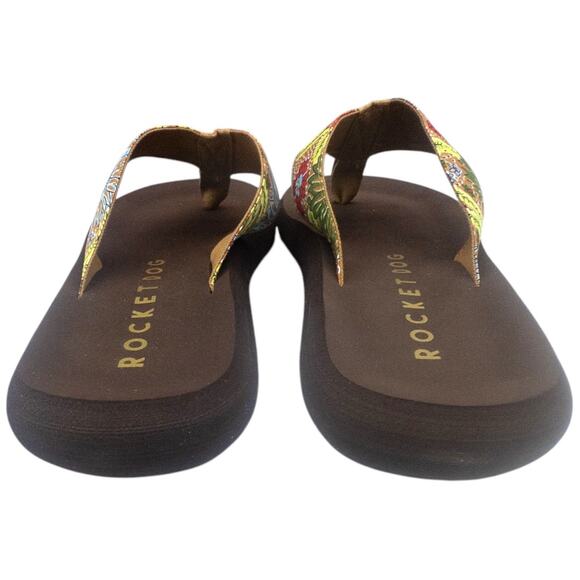 Rocket Dog Spotlight Platform Flip Flop Tropical Floral Women's Size 10 - Picture 5 of 6